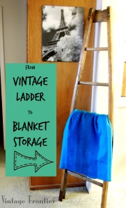Vintage Ladder to Blanket Storage