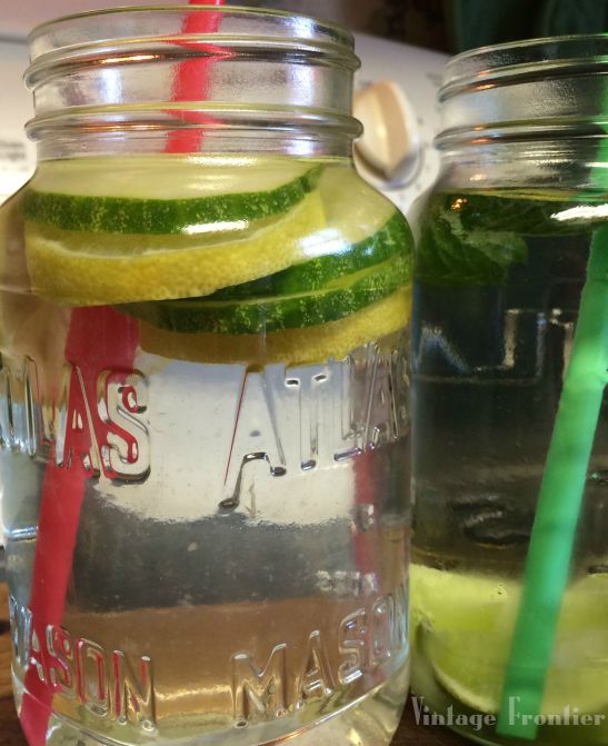 An easy way to help yourself drink more water is to add fresh flavor with things like lemon and cucumber. 