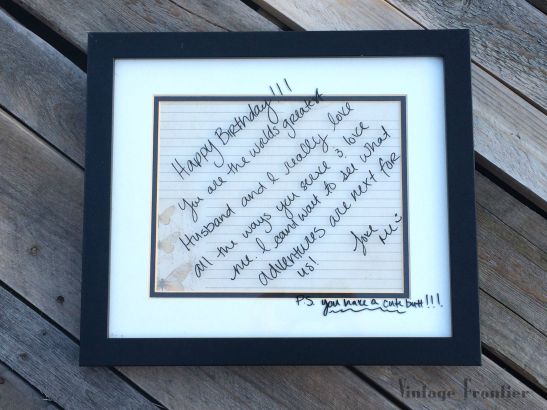 A thrift store frame and some scrapbook paper are all you need to encourage someone special in your life.