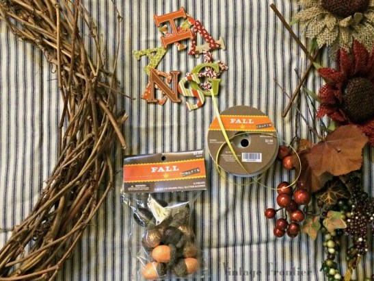 Instead of buying a wreath made of vines from the craft store, make your own...it takes no time at all.