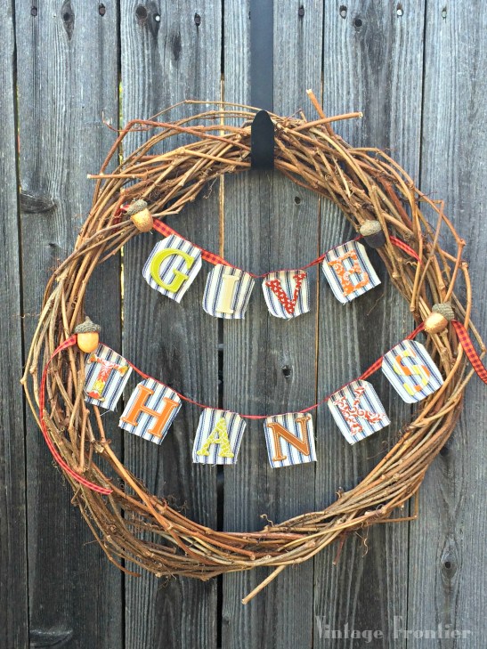 Instead of buying a wreath made of vines from the craft store, make your own...it takes no time at all.